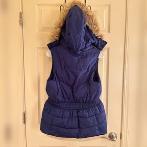 Banana Republic Faux Fur Hood Puffer Vest Size Small